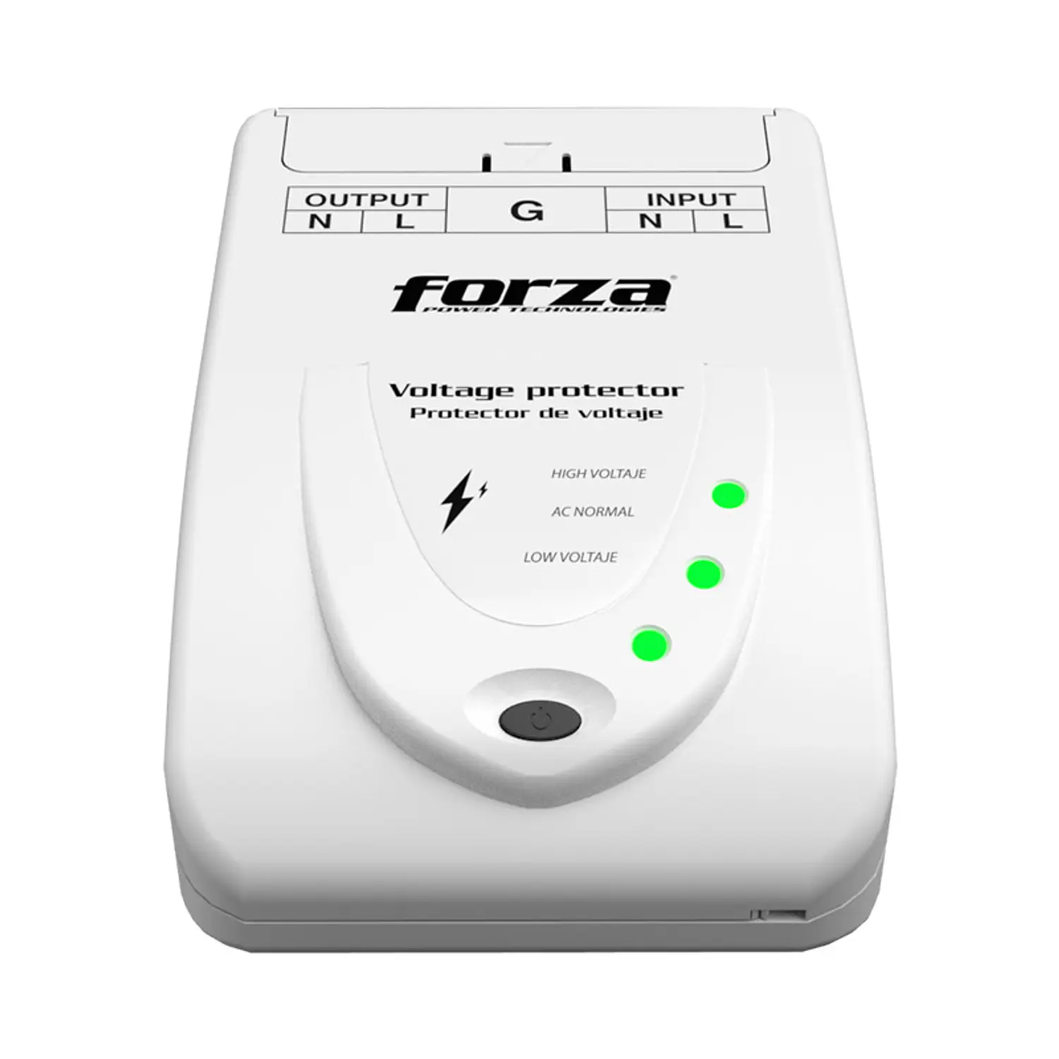 Forza FVP-6630B Zion, Protector de Voltaje 220V, 6600W, 30A, 880J, Bornera, Blanco 1