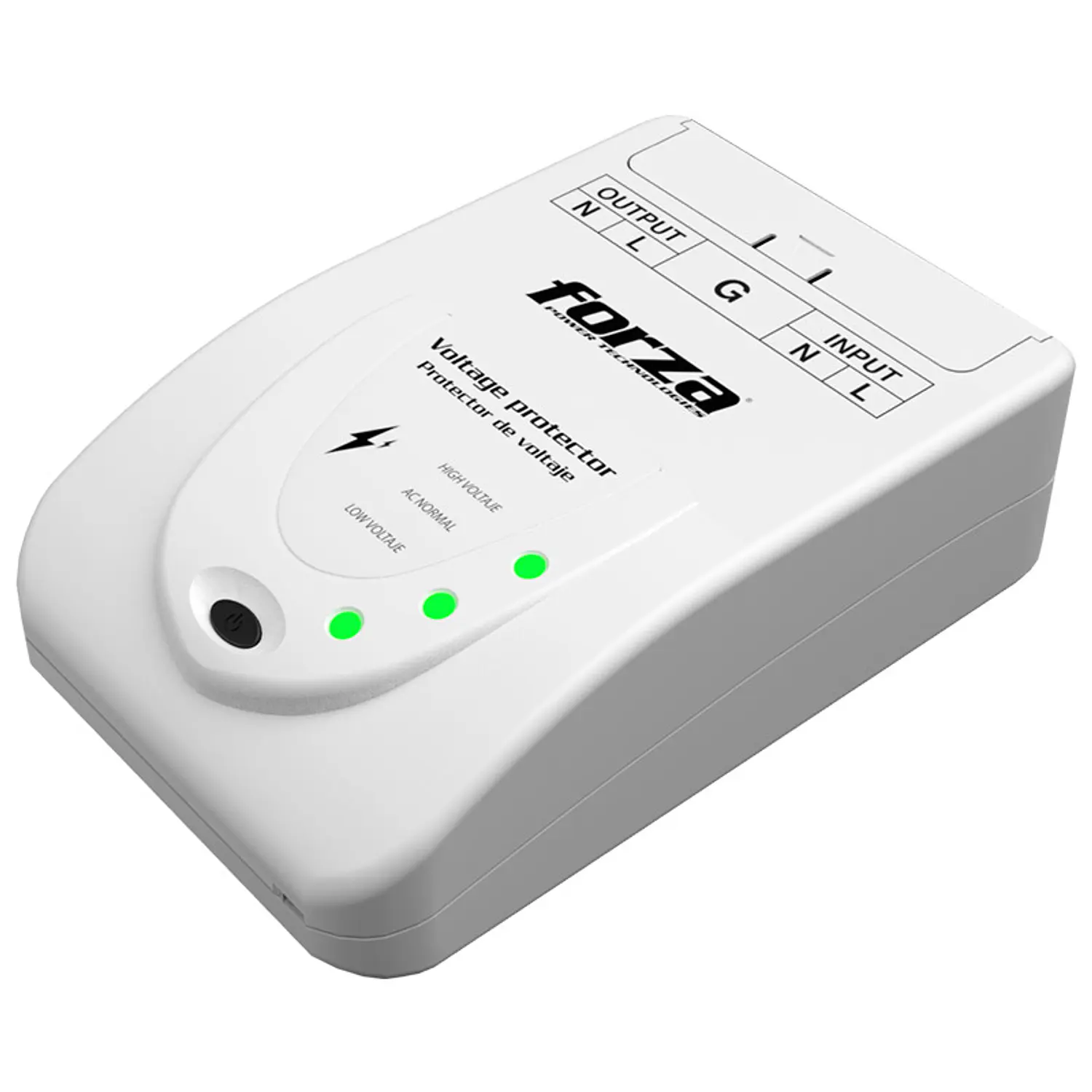 Forza FVP-6630B Zion, Protector de Voltaje 220V, 6600W, 30A, 880J, Bornera, Blanco 2