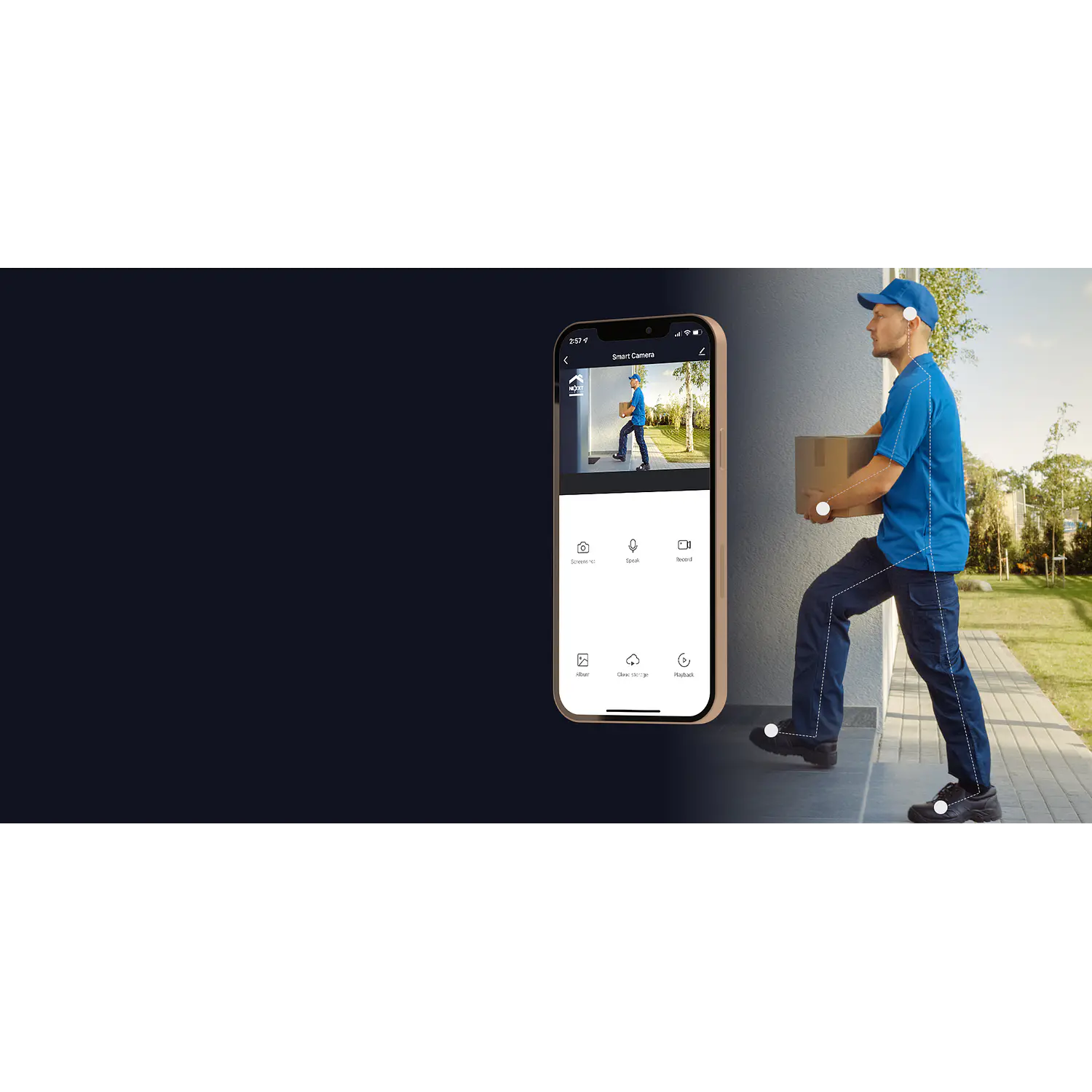 Nexxt Home NHC-OP20S Cámara Solar Wi-Fi PTZ 2K 3MP, Panel Solar, IP65 6