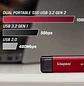 Kingston Dual Portable SPSD/512GB, SSD Externo 512GB, USB-A, USB-C, USB 3.2 Gen 2, 1050MB/s - Miniatura 6