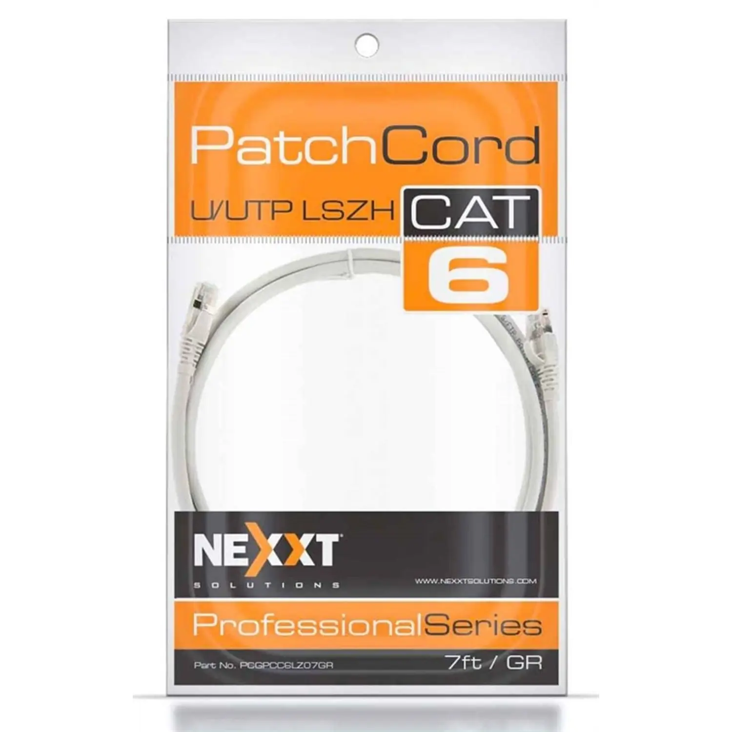 Nexxt Solutions PCGPCC6ALZ07GR Patch Cord U/UTP Cat6A 2,1m, 26AWG, LSZH, Gris 2