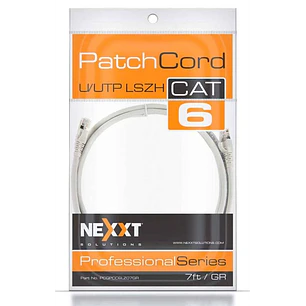 Nexxt Solutions PCGPCC6ALZ07GR Patch Cord U/UTP Cat6A 2,1m, 26AWG, LSZH, Gris