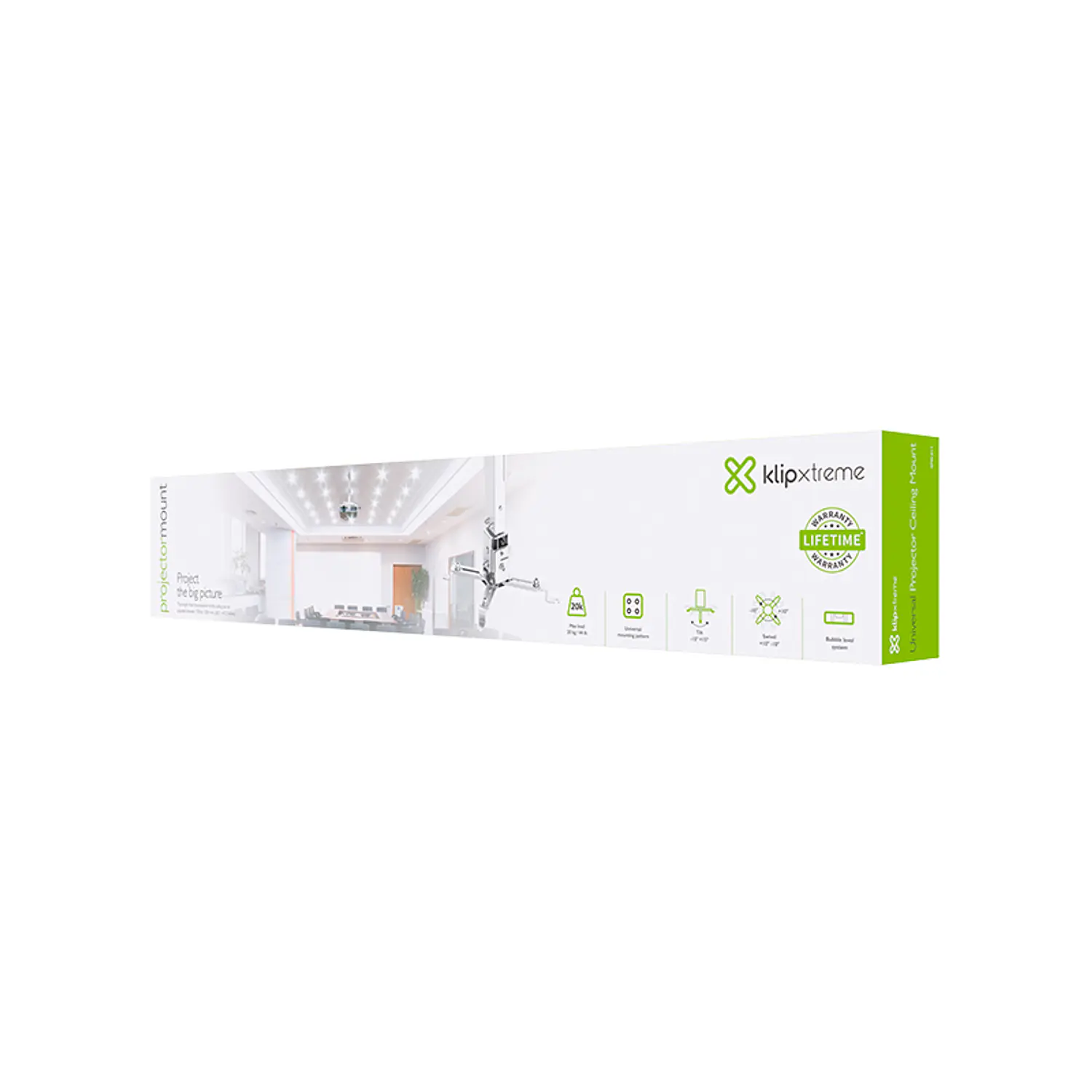 Klip Xtreme KPM-611, Soporte de Techo Universal para Proyector, 15kg, Ajustable, Acero 7