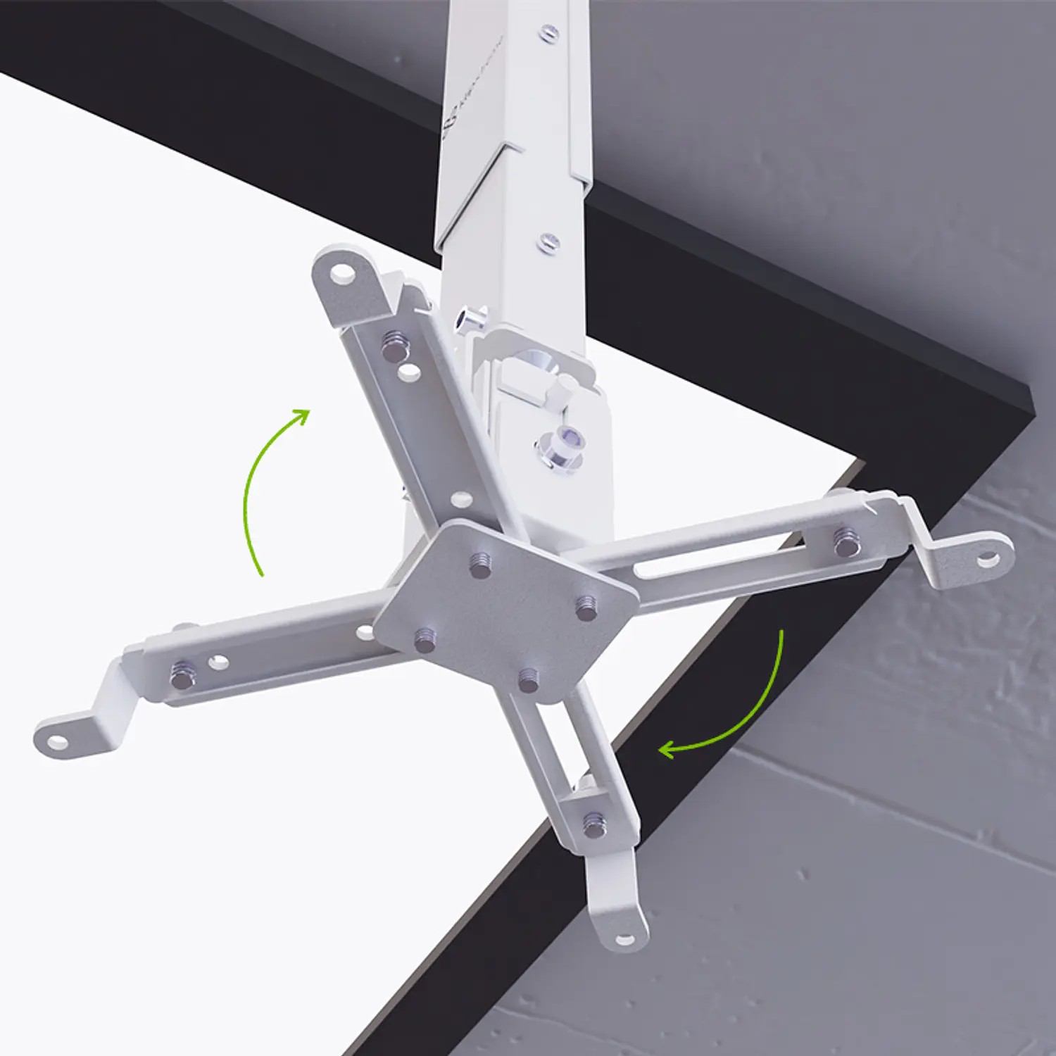 Klip Xtreme KPM-611, Soporte de Techo Universal para Proyector, 15kg, Ajustable, Acero 9