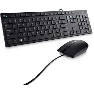 Dell KM300C, Kit Teclado y Mouse Alámbrico USB-A, Español, 1000 DPI, Multimedia, Negro