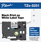 Brother TZe-S251, Cinta P-touch Extra Adhesiva 24mm x 8m, Negro sobre Blanco - Miniatura 1