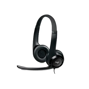 Logitech H390, Audífono USB-A con Micrófono, Estéreo, Supresión de Ruido, Control en Cable, Negro