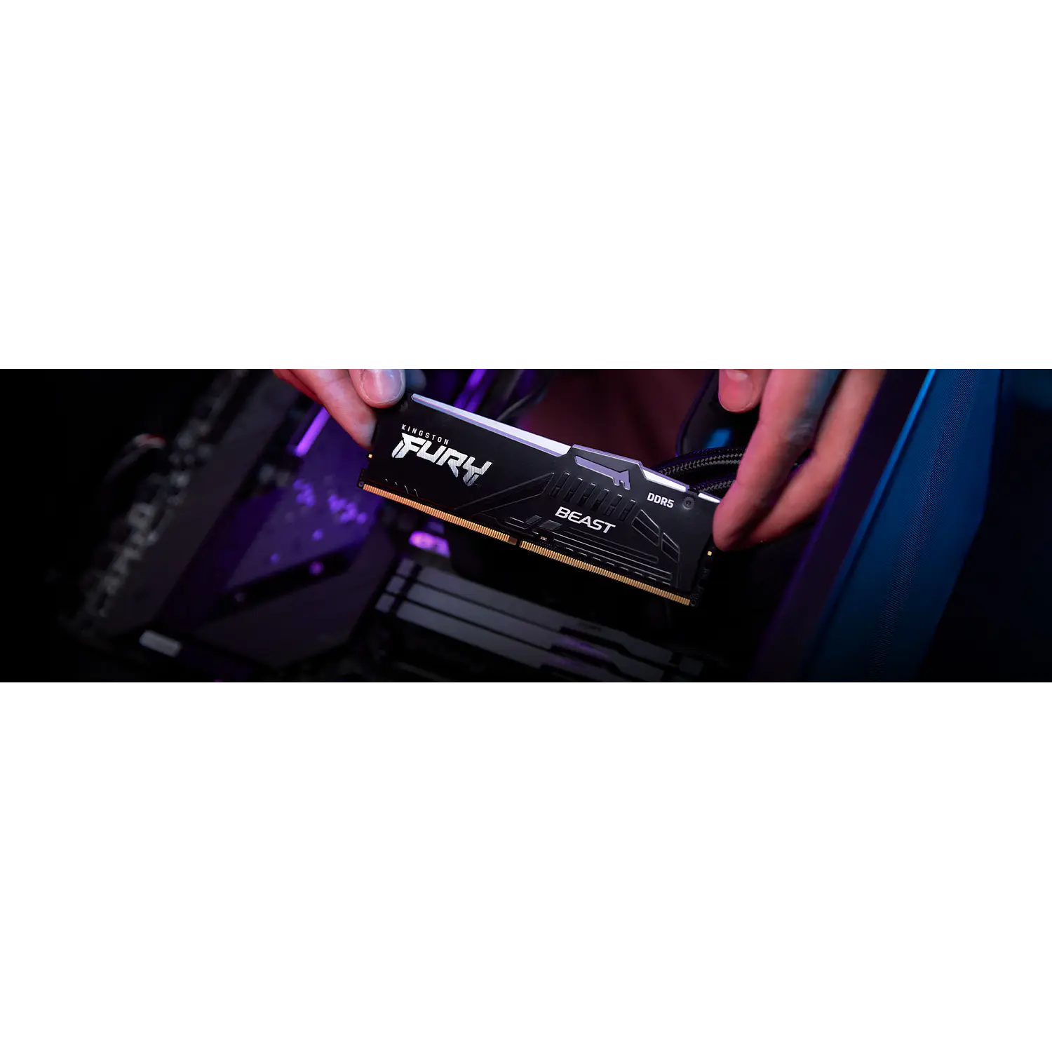 Kingston FURY Beast RGB Black, Memoria RAM 16GB DDR5 6400MT/s CL32, EXPO, XMP 3.0 6