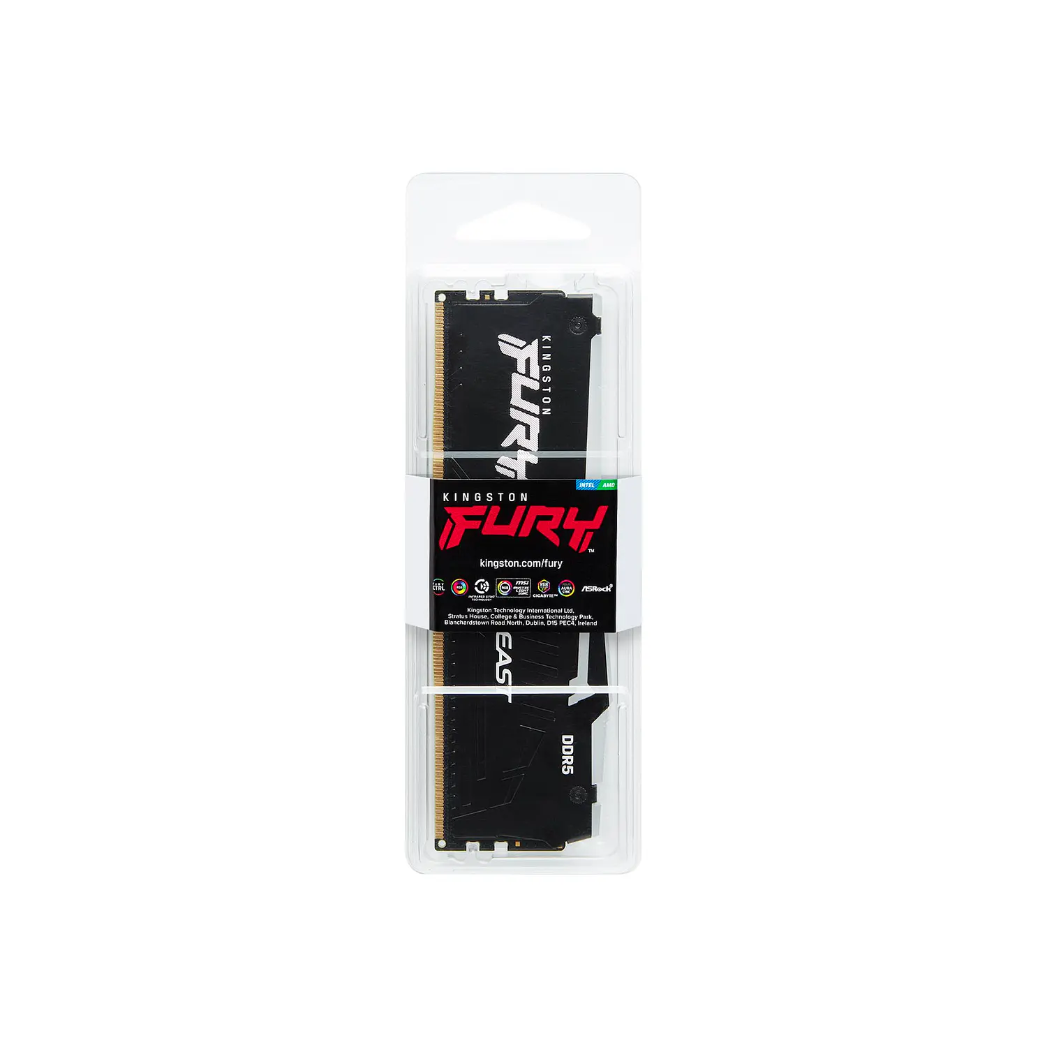 Kingston FURY Beast RGB Black, Memoria RAM 64GB DDR5 5600MT/s CL36, EXPO, XMP 3.0 3