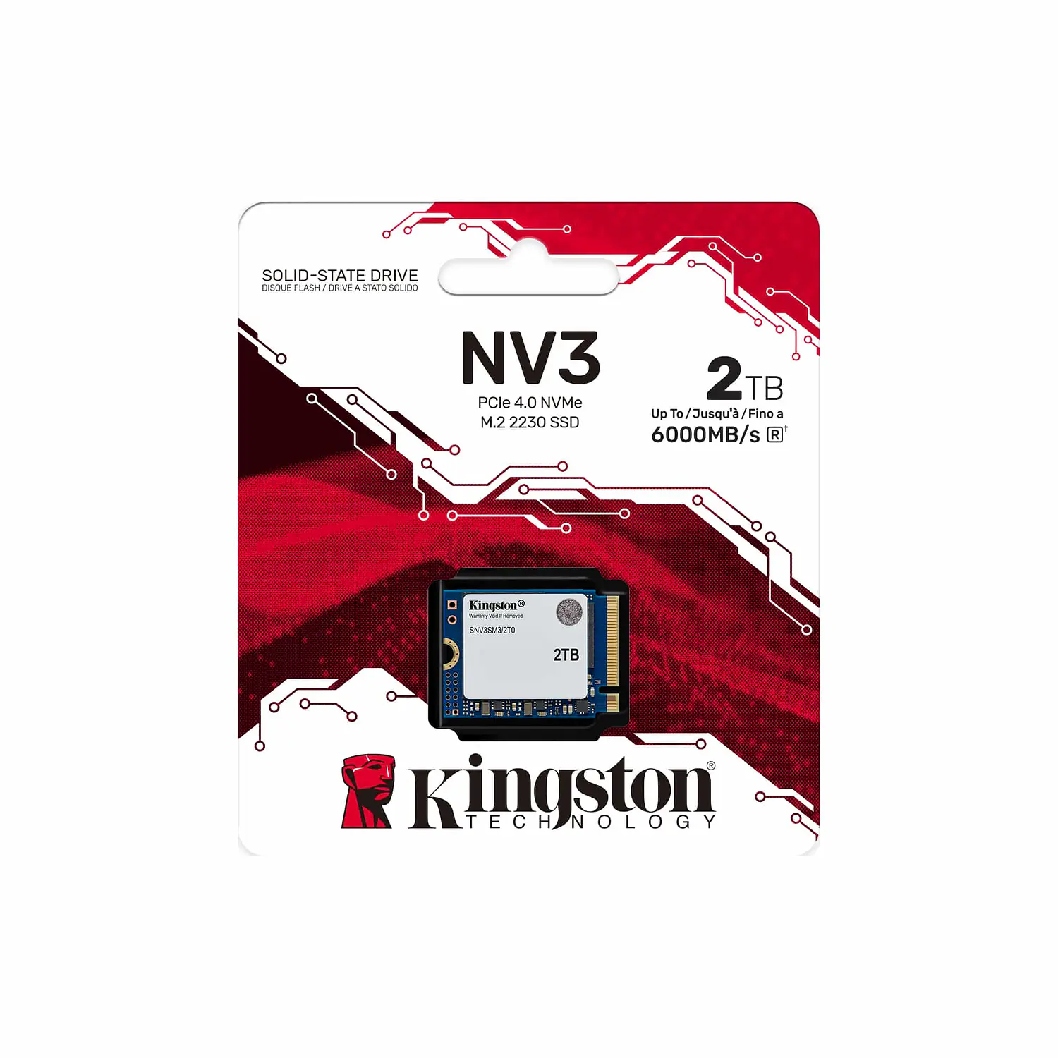 Kingston NV3, SSD 2TB M.2 2230 NVMe PCIe 4.0 x4, 6000/5000MB/s 3