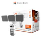 Nexxt Home NHC-FP50DL, Cámara Wi-Fi Doble Lente 2K, PTZ, Reflector 4000 lm, IP65, Blanco - Miniatura 1