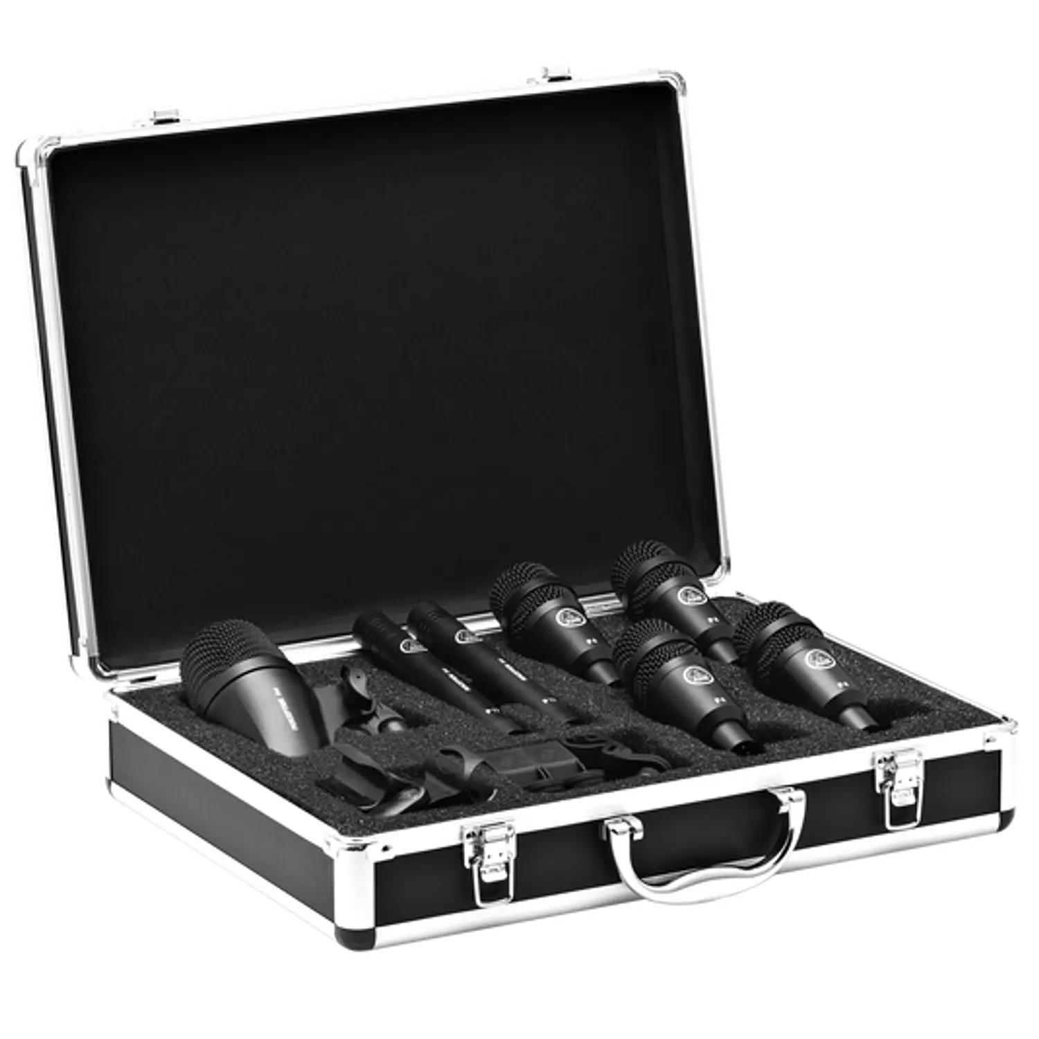 AKG Drum Set Session I, Kit 7 Micrófonos para Batería, P2/P4/P17, Estuche Aluminio, Negro 1