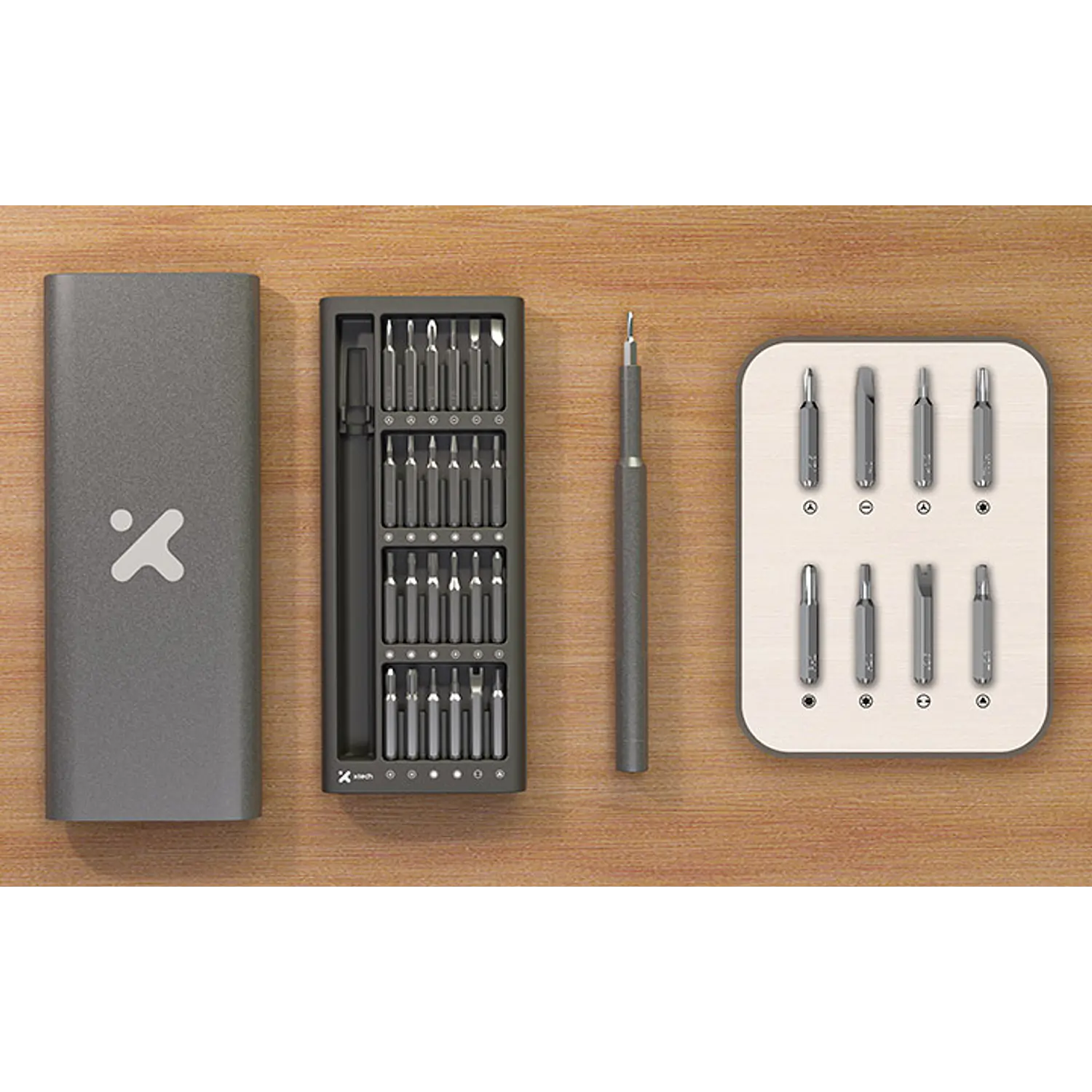 Xtech XTA-820, Kit de Destornilladores de Precisión 25 en 1, 24 Puntas S2, Estuche Aluminio 10