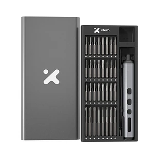 Xtech XTA-821, Kit Destornillador Eléctrico de Precisión 68 en 1, 64 Puntas S2, USB-C