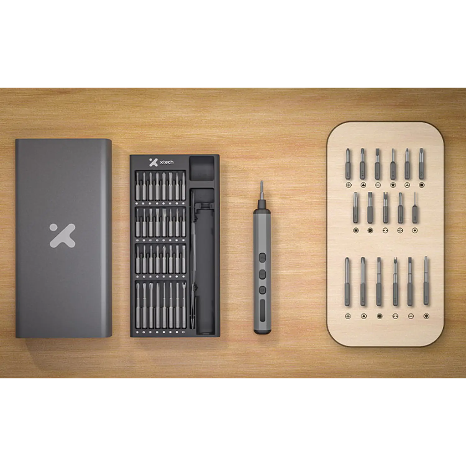 Xtech XTA-821, Kit Destornillador Eléctrico de Precisión 68 en 1, 64 Puntas S2, USB-C 7