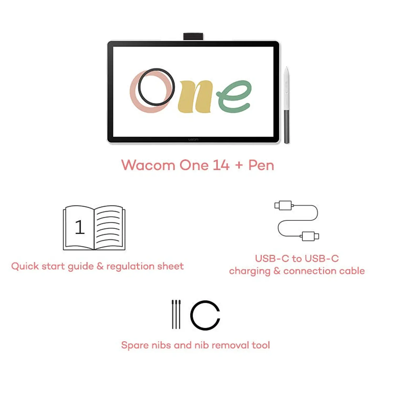 Wacom One 14 DTC141W0, Pantalla Gráfica 14