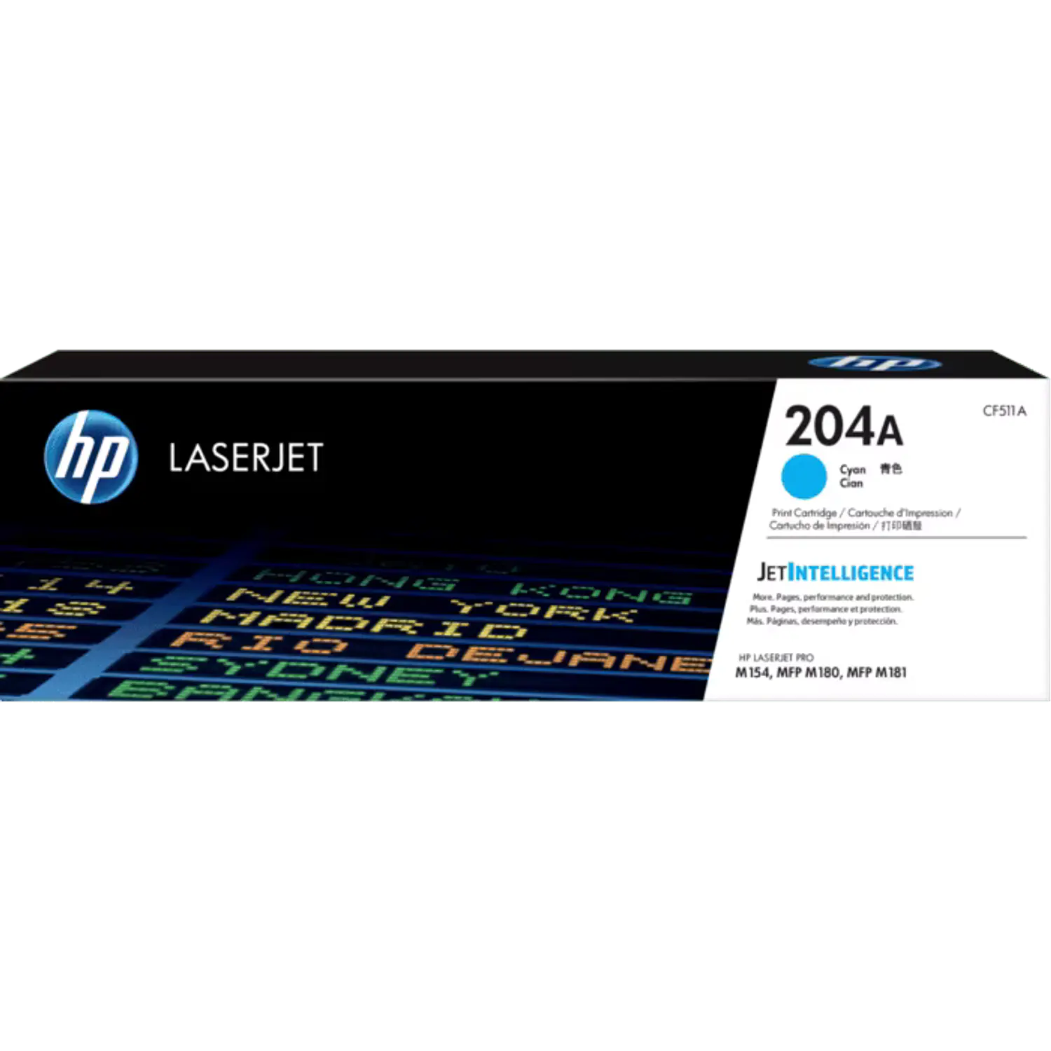 HP 204A CF511A, Tóner Cian Original LaserJet, Rendimiento 900 Páginas