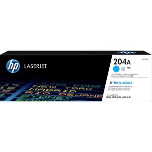 HP 204A CF511A, Tóner Cian Original LaserJet, Rendimiento 900 Páginas