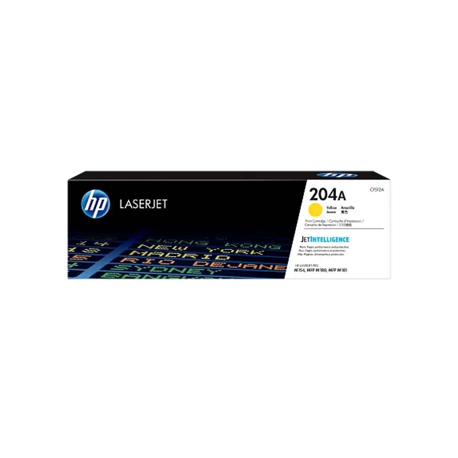 HP 204A CF512A, Tóner Amarillo Original LaserJet, Rendimiento 900 Páginas