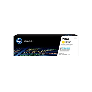 HP 204A CF512A, Tóner Amarillo Original LaserJet, Rendimiento 900 Páginas