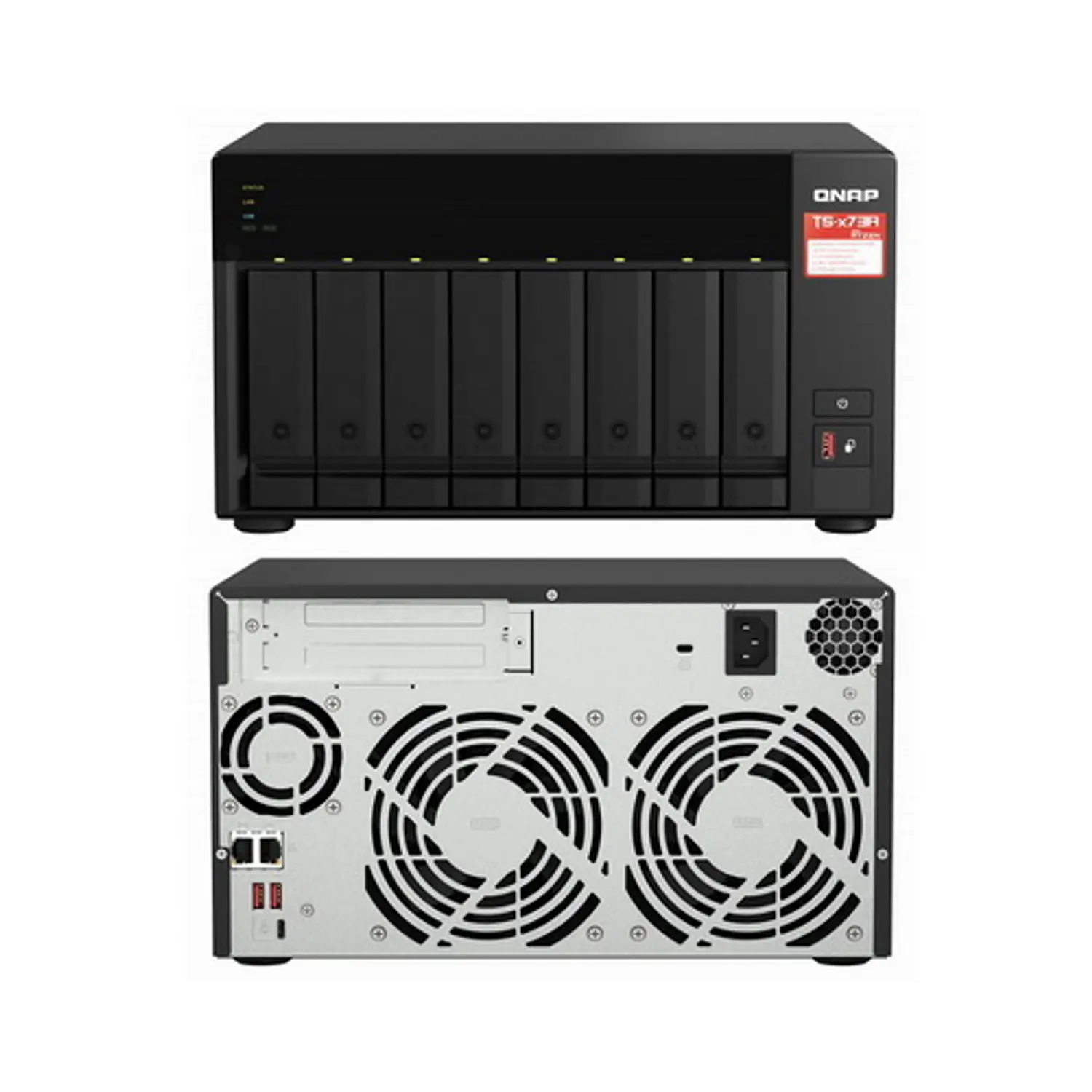 QNAP TS-873A-8G-US, Servidor NAS 8 Bahías, Ryzen V1500B, 8GB DDR4, 2x 2.5GbE, M.2 NVMe 2