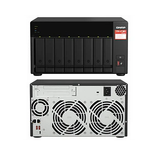 QNAP TS-873A-8G-US, Servidor NAS 8 Bahías, Ryzen V1500B, 8GB DDR4, 2x 2.5GbE, M.2 NVMe