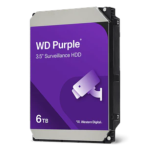 Western Digital WD Purple WD64PURZ, Disco Duro Videovigilancia 6TB, 3.5