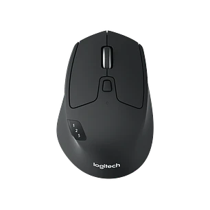 Logitech M720 Triathlon, Mouse Inalámbrico Bluetooth, USB, 8 Botones, Easy-Switch, Negro