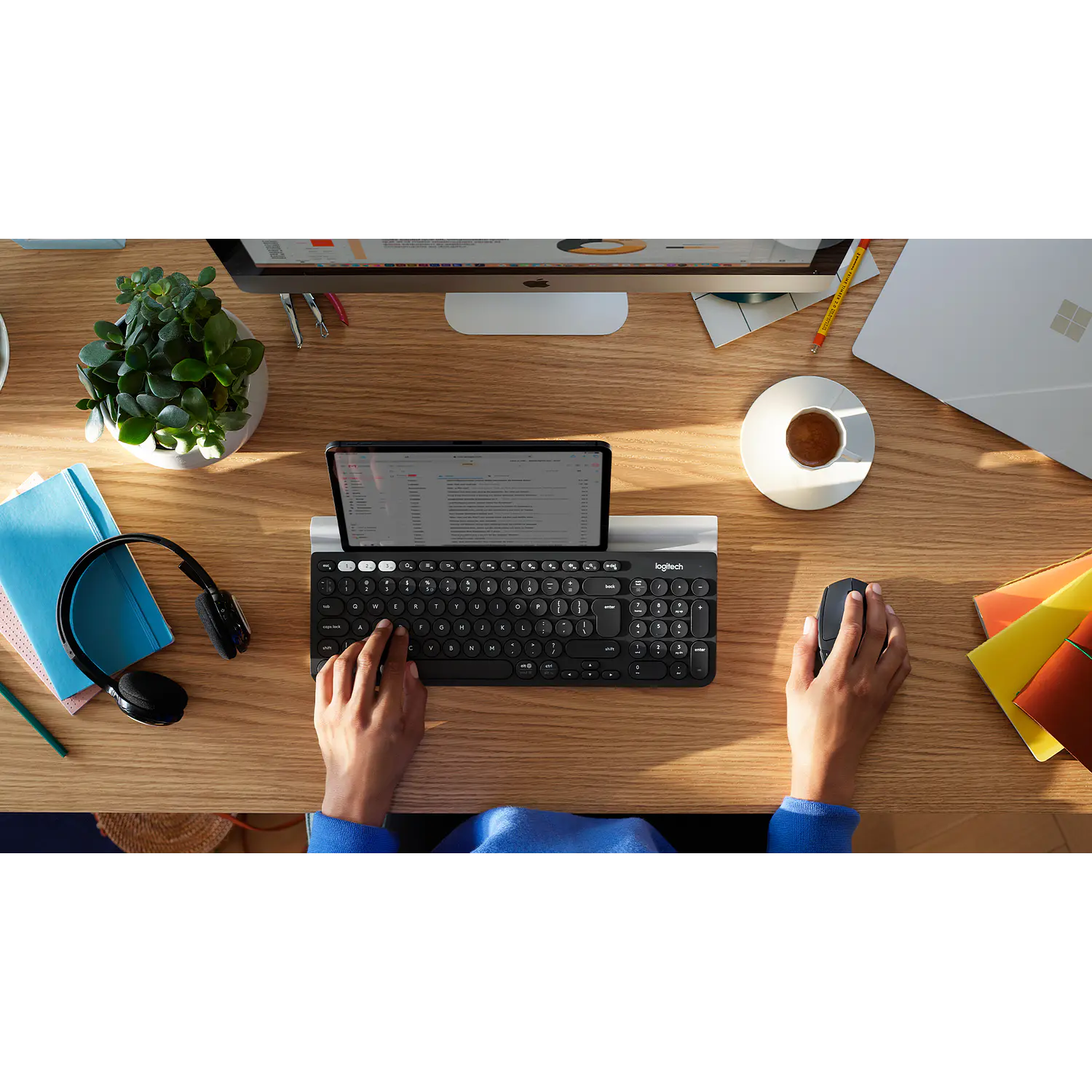 Logitech M720 Triathlon, Mouse Inalámbrico Bluetooth, Receptor Unifying USB, 8 Botones, Easy-Switch, Negro 7