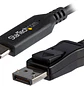 StarTech CDP2DP146B, Cable USB-C a DisplayPort 1.4, 1.8m, 8K 60Hz, HBR3, HDR, Thunderbolt 3, Negro - Miniatura 3