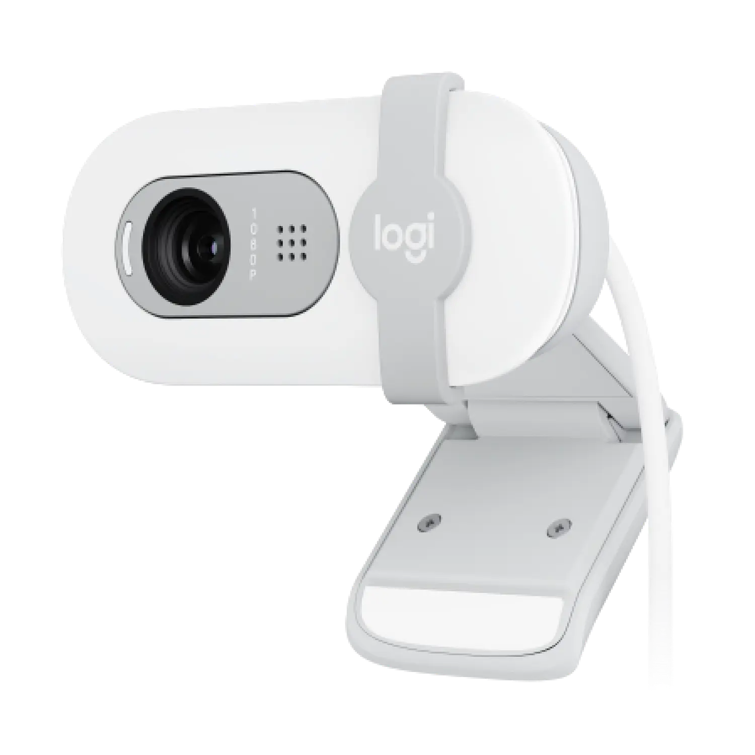Logitech Brio 100 Webcam Full HD 1080p, RightLight 2, Micrófono, USB-A, Tapa de Privacidad, Blanco 1