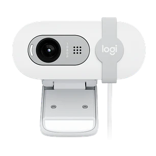 Logitech Brio 100 Webcam Full HD 1080p, RightLight 2, Micrófono, USB-A, Tapa de Privacidad, Blanco