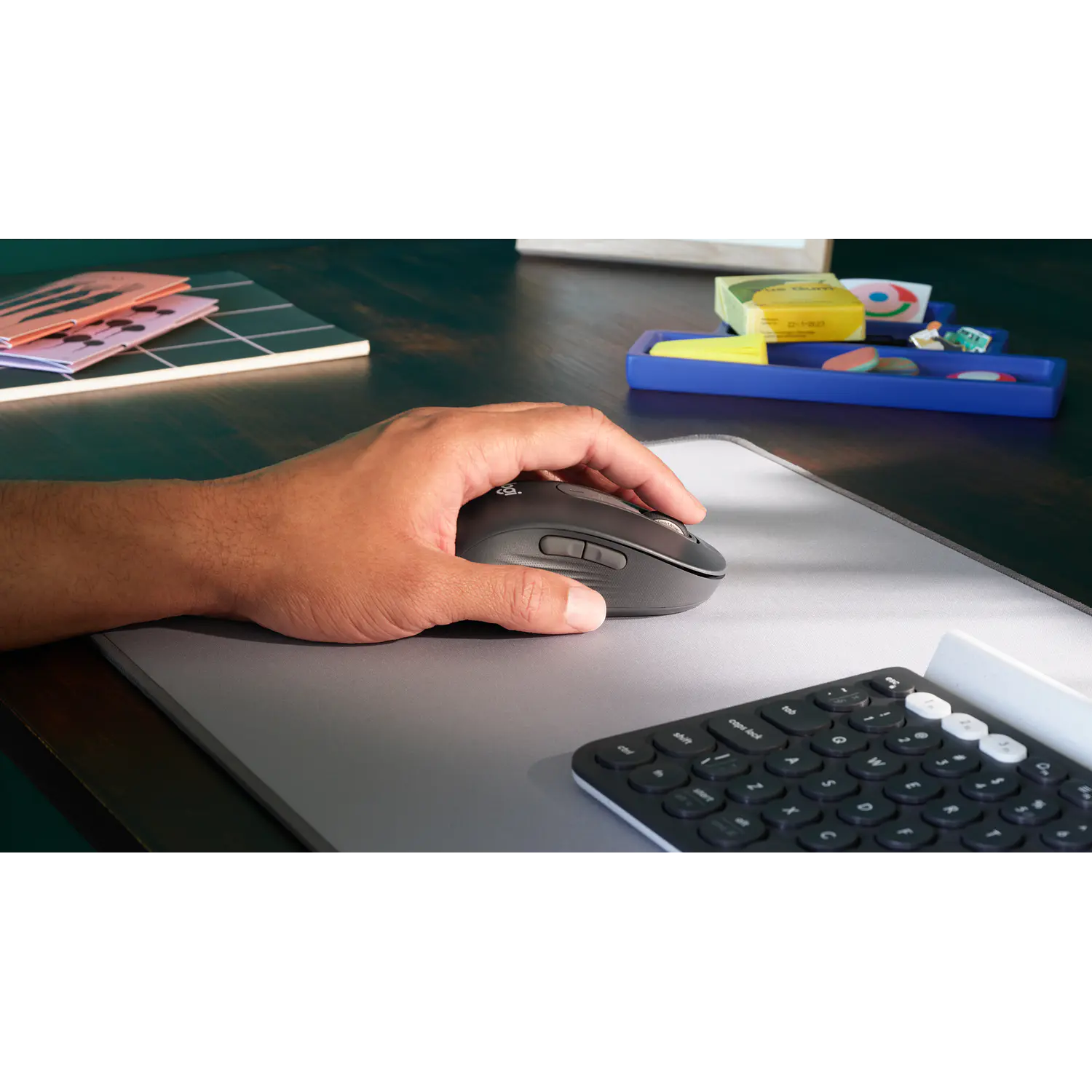 Logitech Signature M650 L Left, Mouse para Zurdos, Bluetooth, Logi Bolt, SmartWheel, Grafito 8