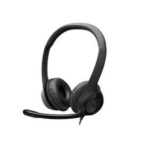 Logitech H390, Audífono USB-A con Micrófono, Estéreo, Supresión de Ruido, Control en Cable, Negro