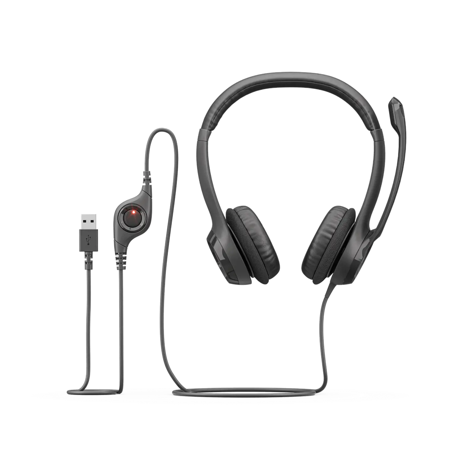 Logitech H390, Audífono USB-A con Micrófono, Estéreo, Supresión de Ruido, Control en Cable, Negro 6