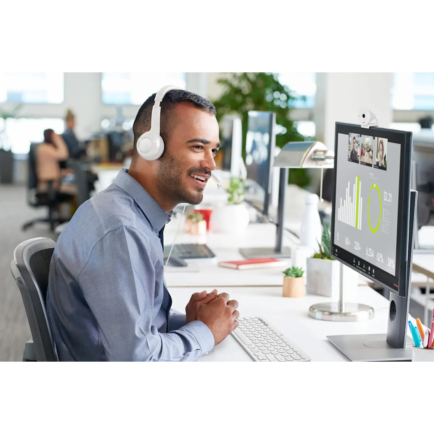 Logitech H390, Audífono USB-A con Micrófono, Estéreo, Supresión de Ruido, Control en Cable, Negro 11