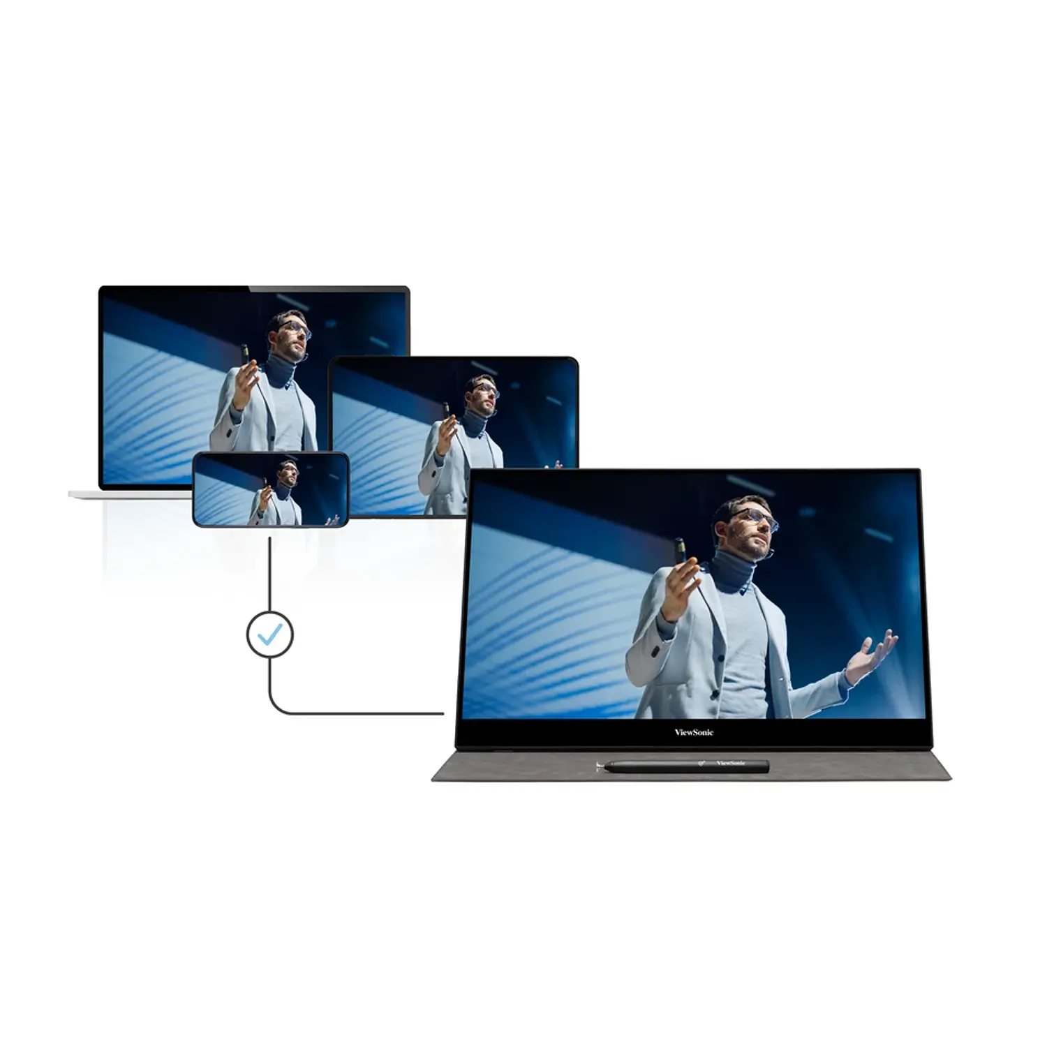 ViewSonic TD1655, Monitor Portátil Táctil 15.6