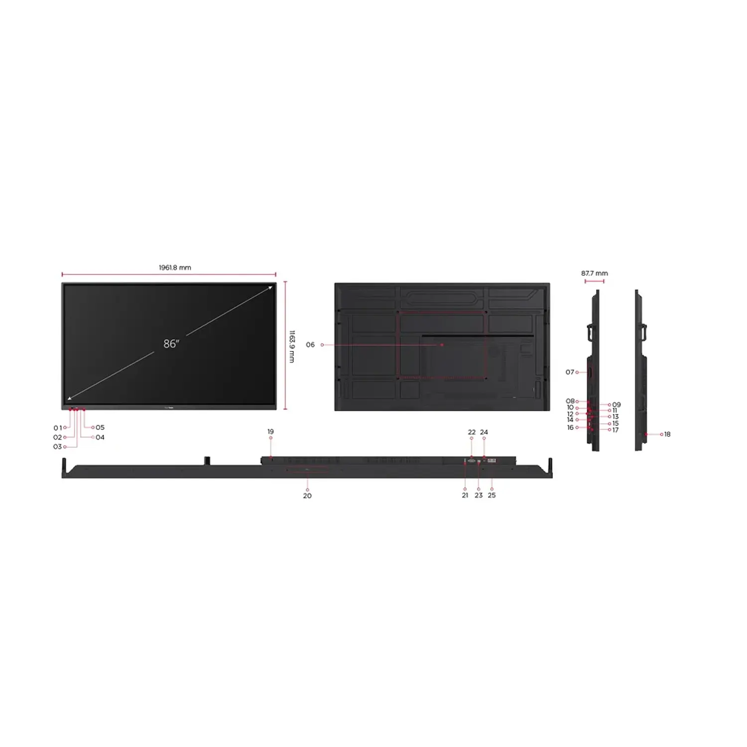 ViewSonic ViewBoard IFP8634, Pantalla Interactiva 86