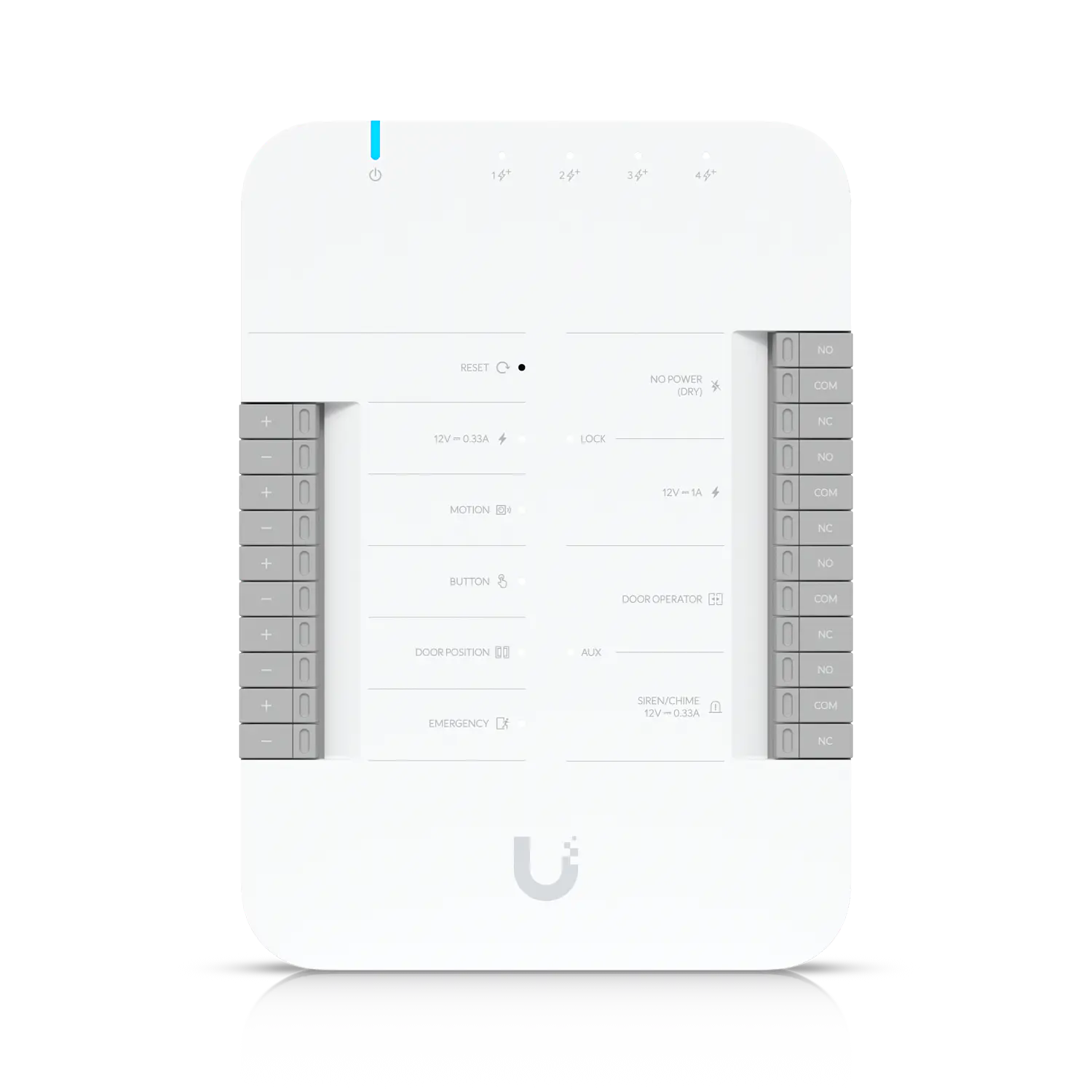 Ubiquiti UniFi Door Hub, Controlador de Acceso para 1 Puerta, PoE++, 5 Puertos GbE, Riel DIN 1