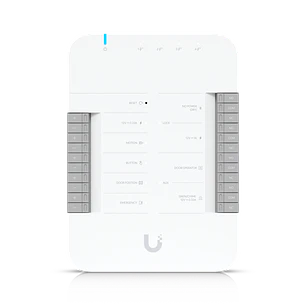 Ubiquiti UniFi Door Hub, Controlador de Acceso para 1 Puerta, PoE++, 5 Puertos GbE, Riel DIN