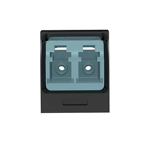 Panduit CMDSAQLCZBL, Adaptador Mini-Com LC Dúplex Multimodo OM3/OM4, Aqua/Negro
