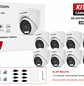 Hikvision DS-2CE76D0T-EXLPF, Kit 8 Cámaras Torreta 2MP, 2.8mm, Luz Híbrida, Interior - Miniatura 1
