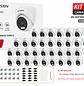 Hikvision DS-2CE76D0T-EXLPF, Kit 32 Cámaras Torreta 2MP, 2.8mm, Luz Híbrida, Interior - Miniatura 1