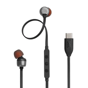 JBL Tune 310C USB-C, Audífonos Intraaurales Hi-Res, Pure Bass, Micrófono, Negro