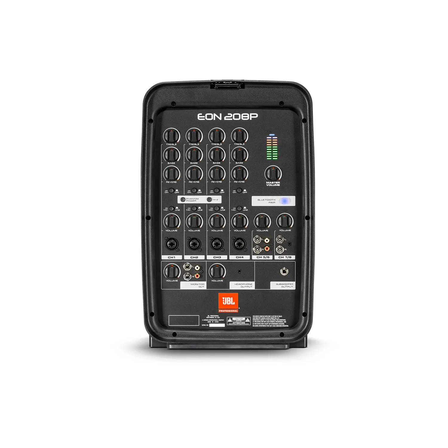 JBL Pro EON208P, Sistema PA Portátil 300W, 8 Canales, Bluetooth, 2 Parlantes 8