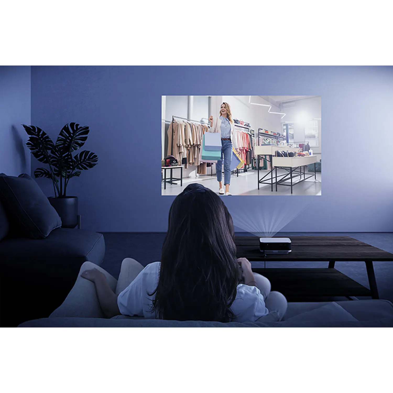 Epson Lifestudio Pop Plus EF-62, Proyector 4K PRO-UHD, 700 Lúmenes, Google TV, Bose, Azul Marino 14