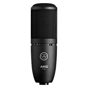 AKG P120, Micrófono Condensador Cardioide, XLR, 20Hz a 20kHz, Pad -20dB, Filtro 300Hz, Negro