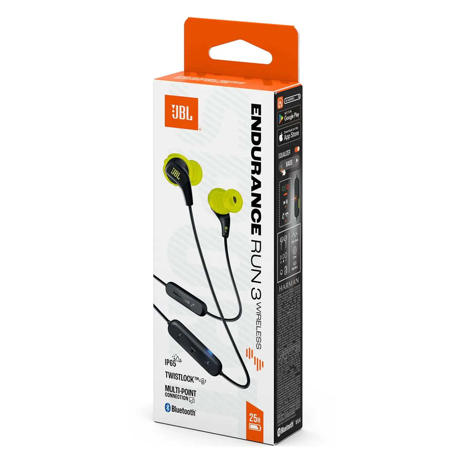 JBL Endurance Run 3 Wireless, Audífonos Bluetooth 5.4, IP65, Pure Bass, 25 Horas, Negro Lima 8