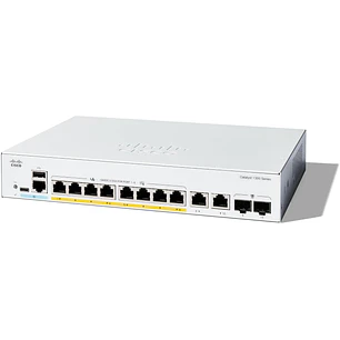 Cisco Catalyst C1300-8P-E-2G, Switch L3, 8 Puertos Gigabit PoE+, 2 Combo RJ45 SFP, 67W, 20Gbps