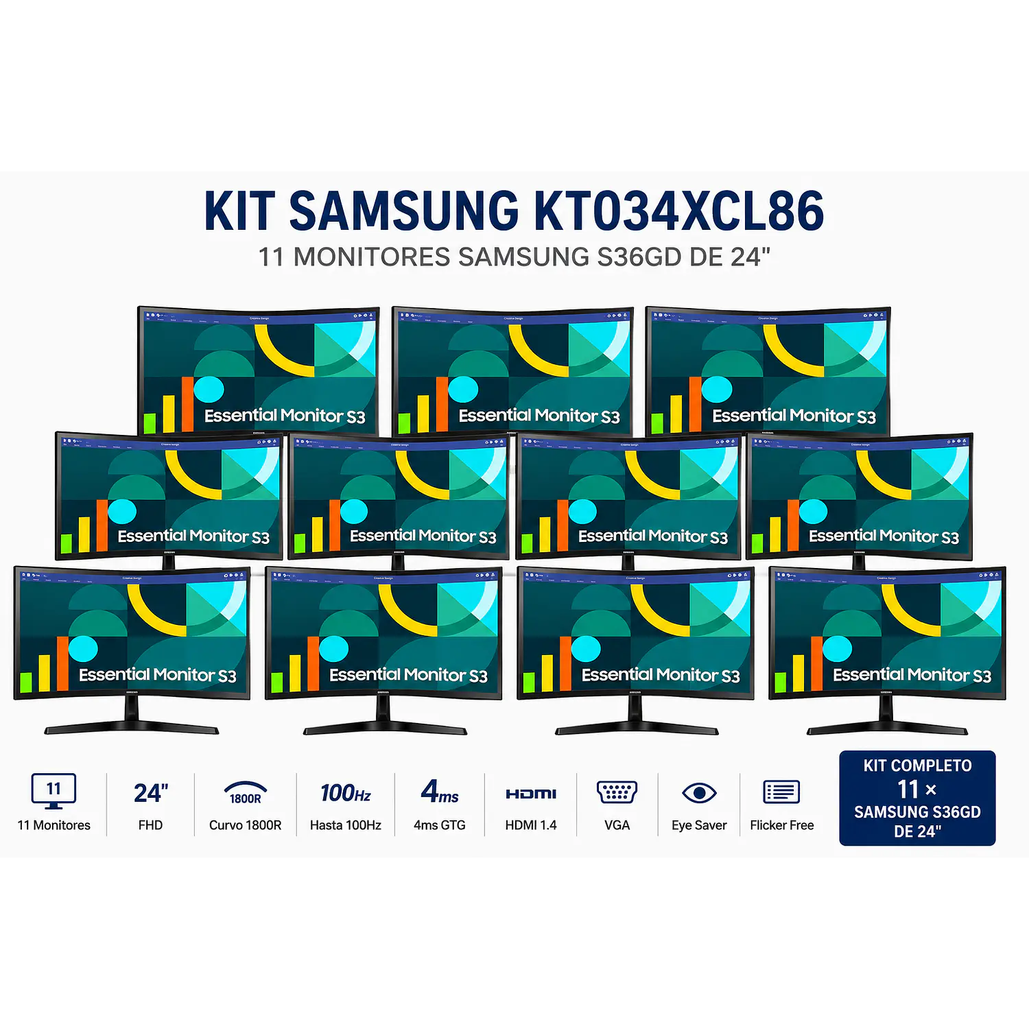 Samsung KT034XCL86, Kit 11 Monitores S36GD 24